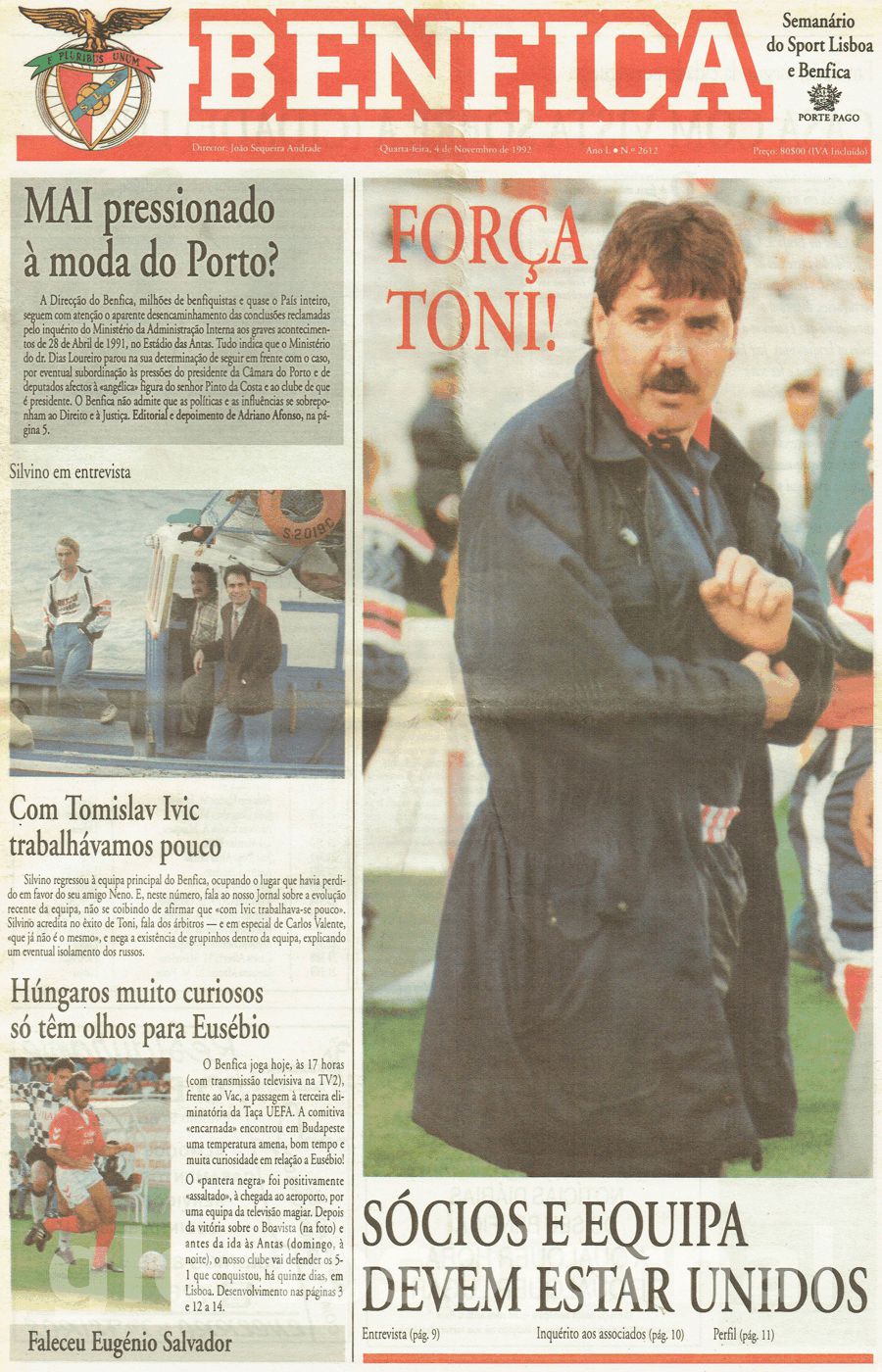 jornal o benfica 2612 1992-11-04